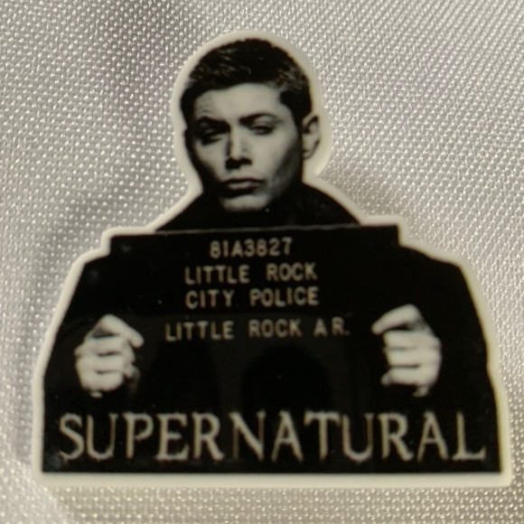 NWT. Handmade Supernatural TV Show Dean Winchester Mugshot Pin Brooch! - Picture 1 of 2